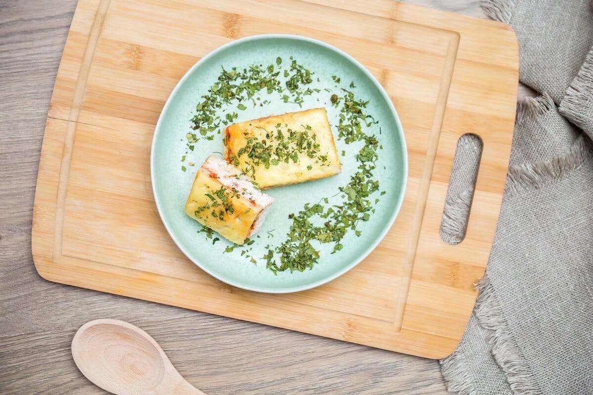 Запеканка с рисовыми хлопьями и курицей